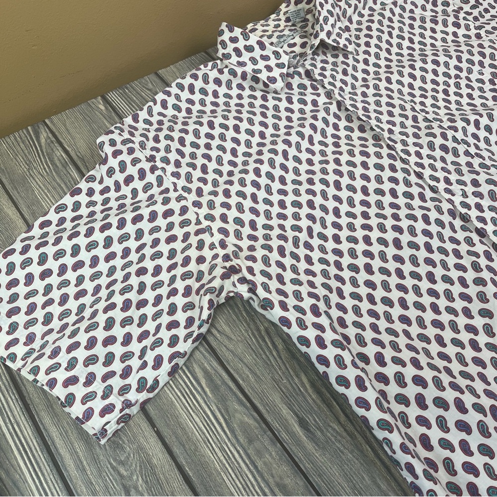 Bugle Boy Co. Vintage Patterned Button Up Men's X… - image 8